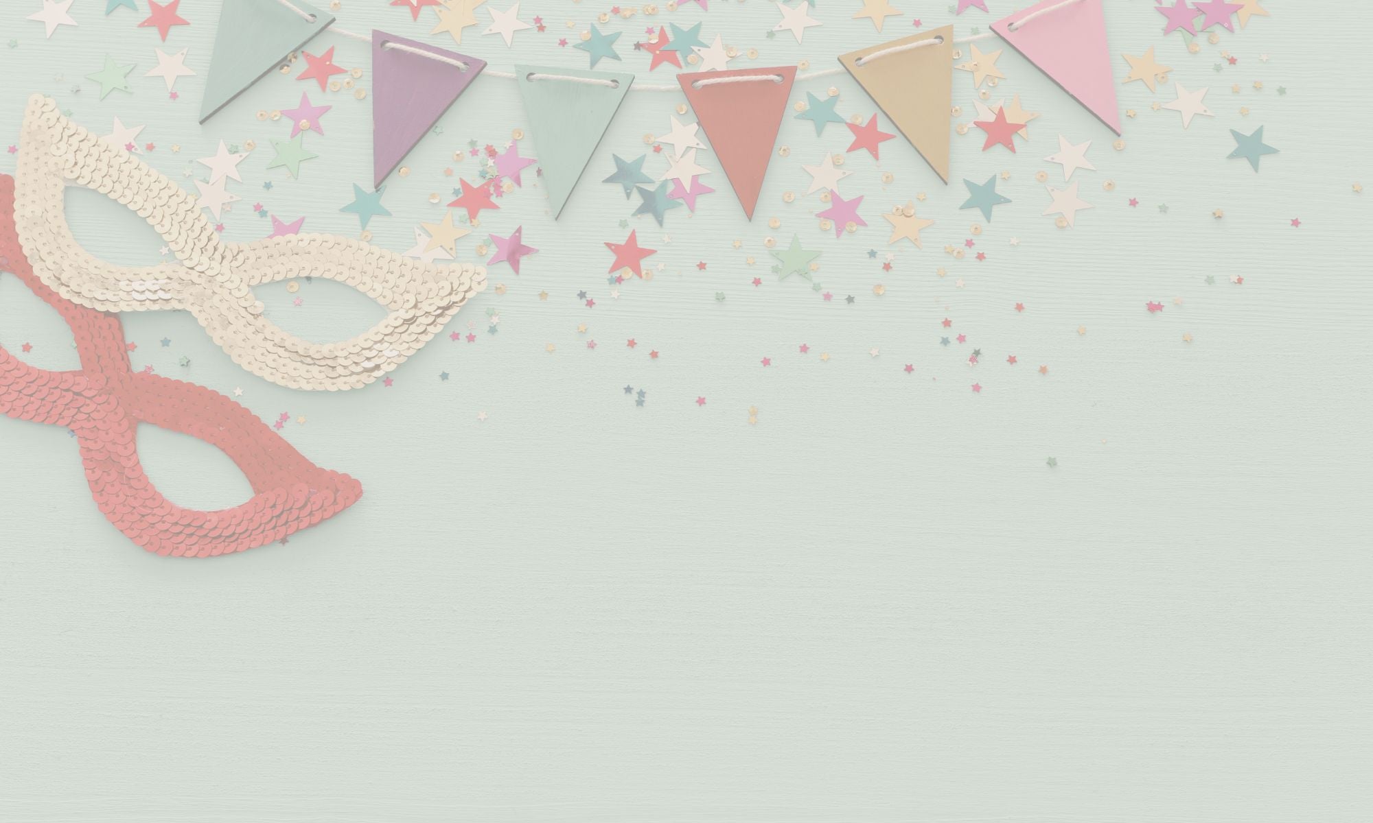 pastel surface with festival and carnival decorations