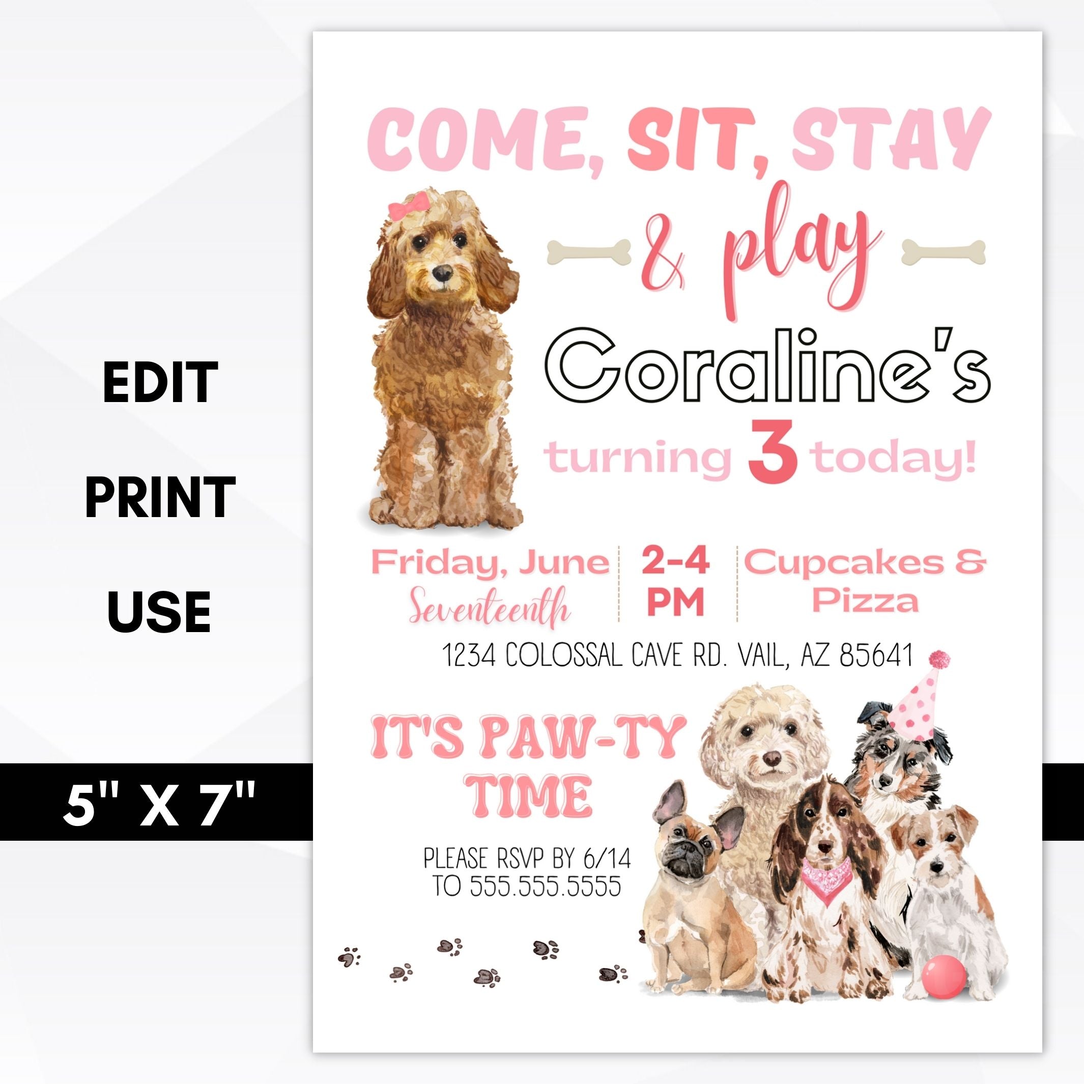 dog birthday party invites