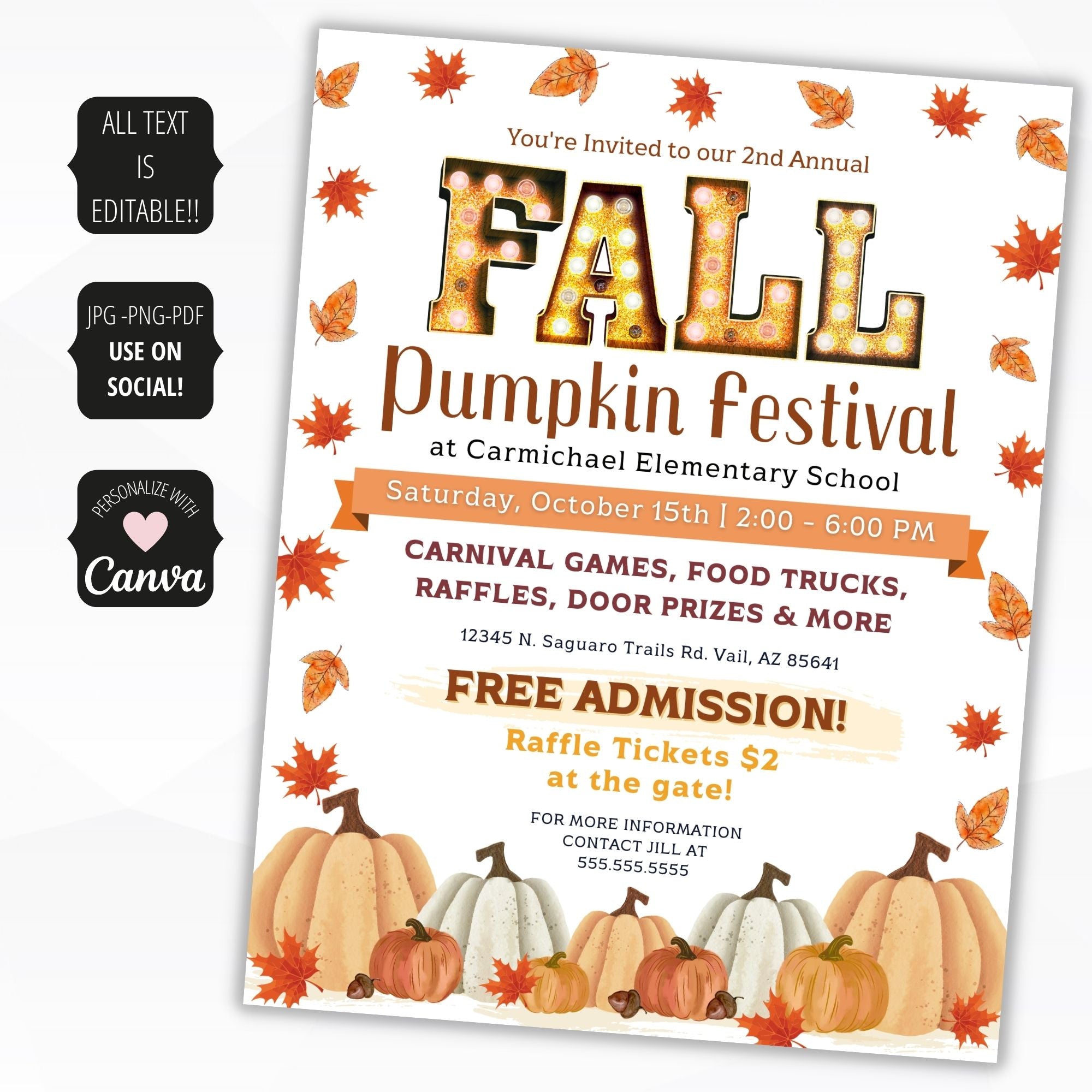 fall fundraiser flyers