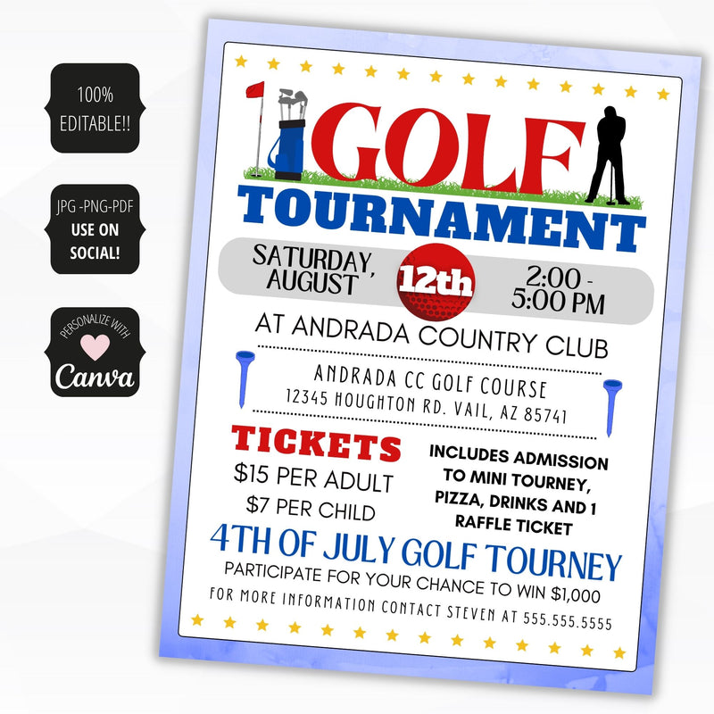 golf tournament flyers