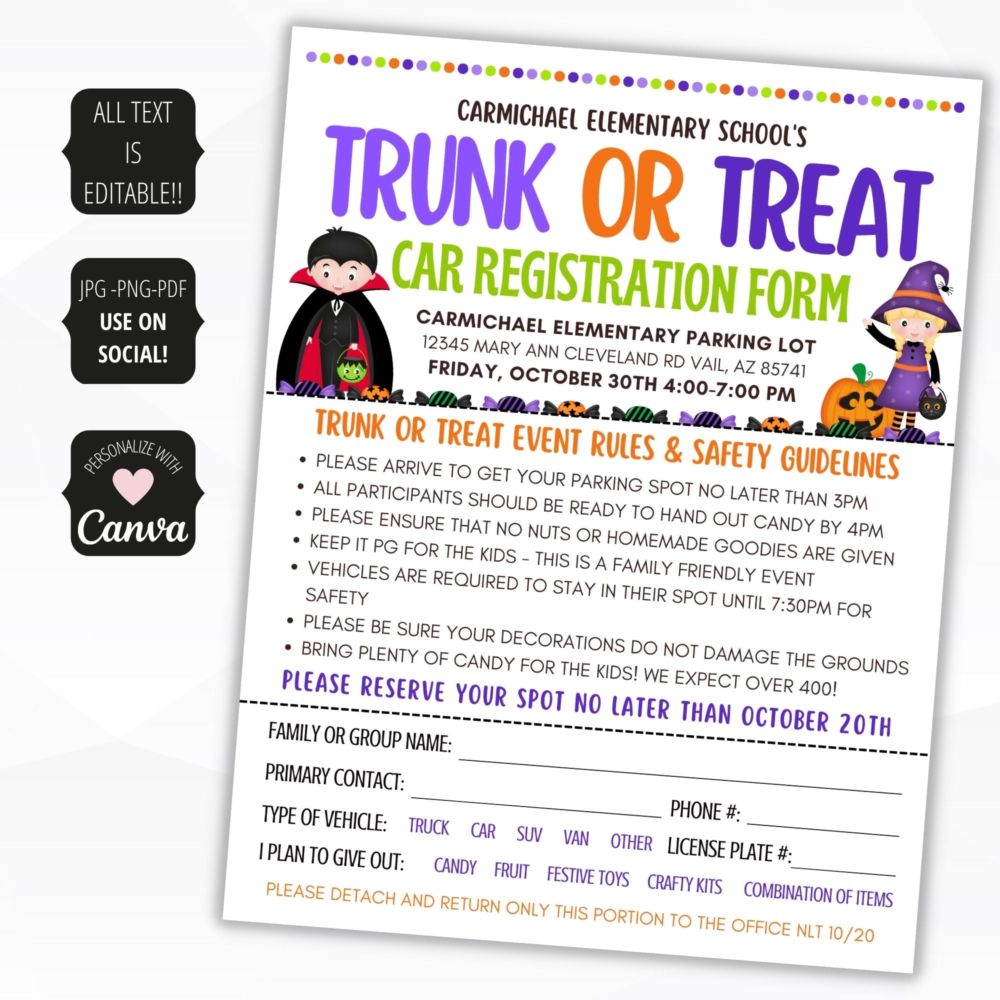 trunk or treat flyer