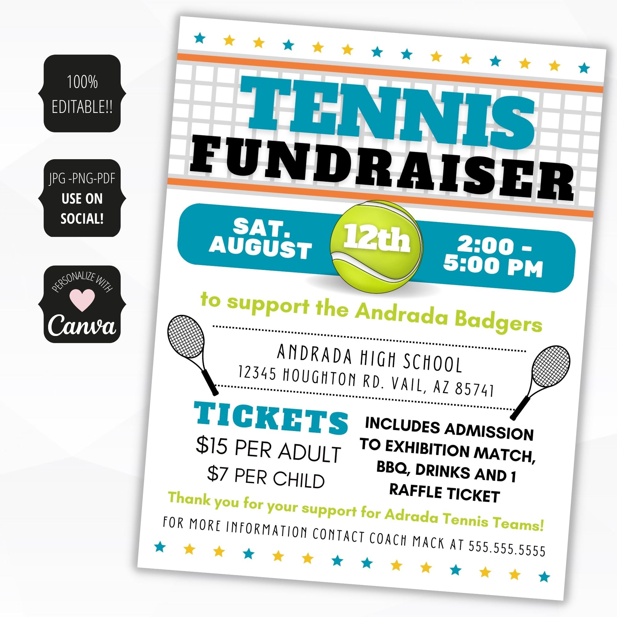 tennis fundraising ideas