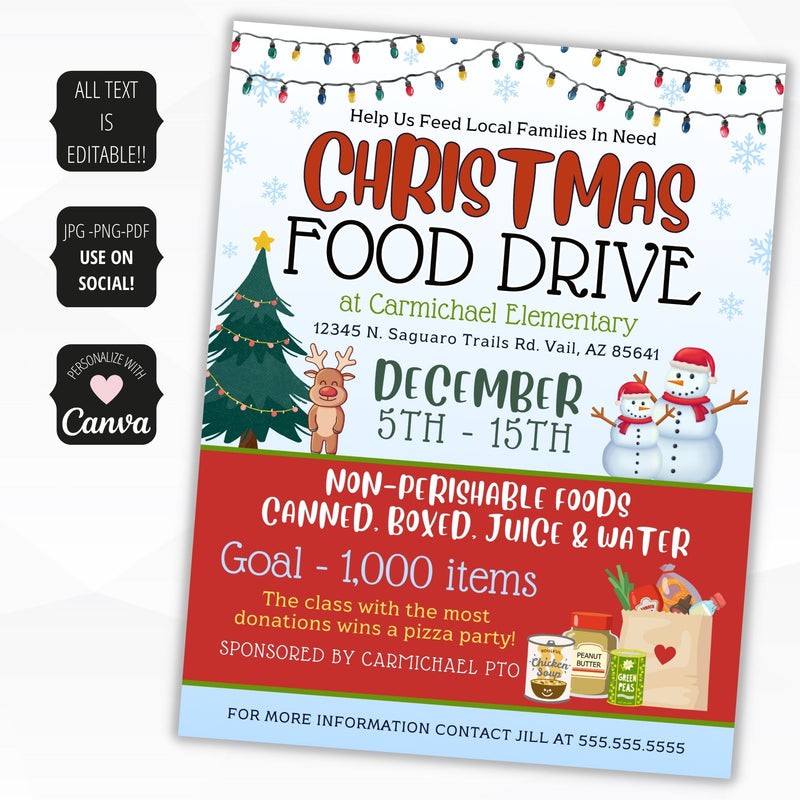 canned food drive christmas