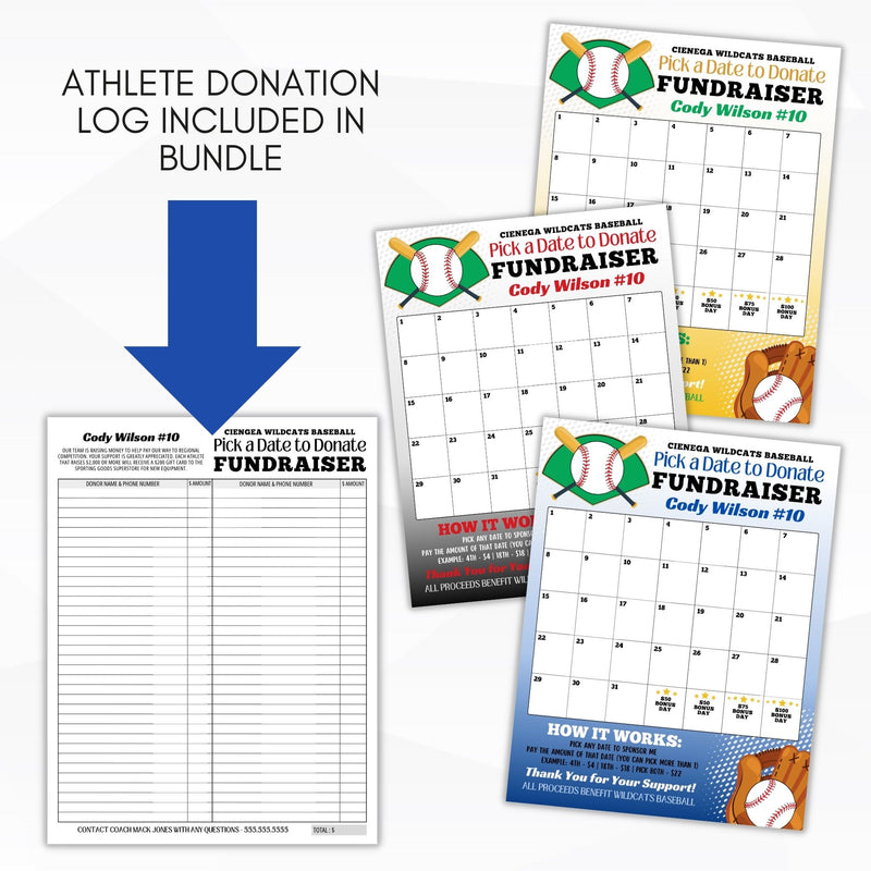 baseball fundraiser calendar