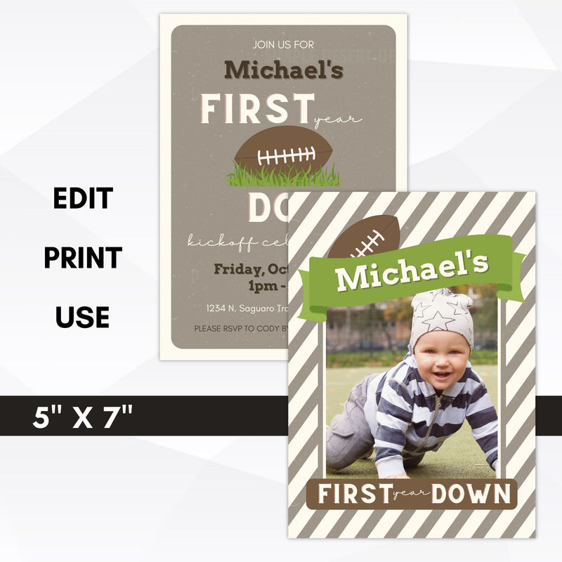 football birthday party invite