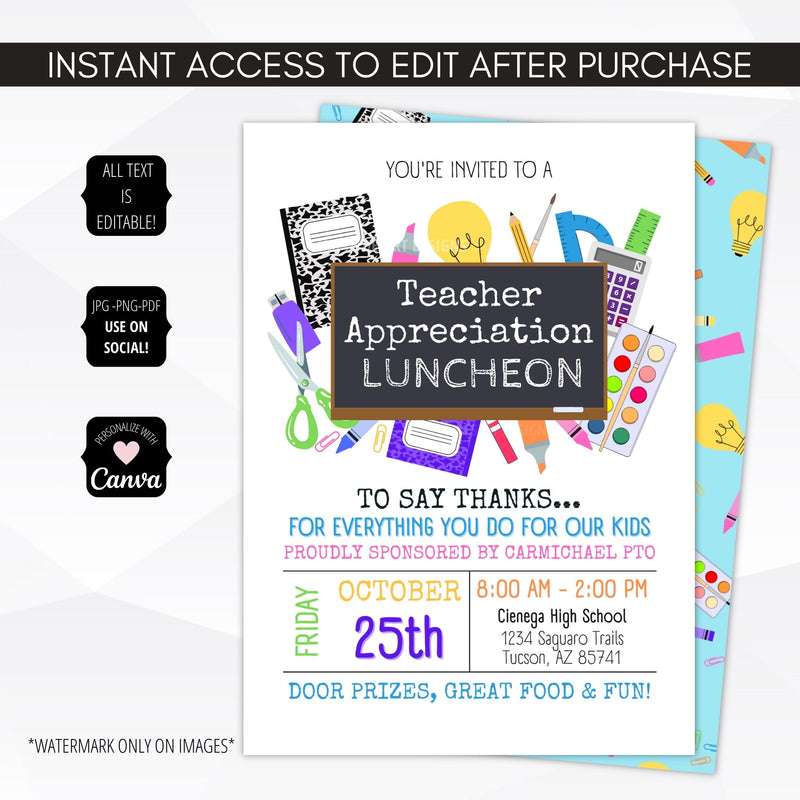 teacher appreciation week invitation