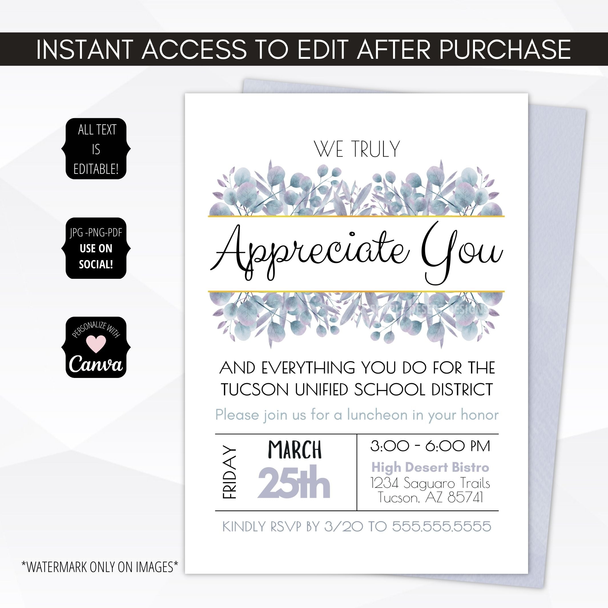 appreciation lunch invitation