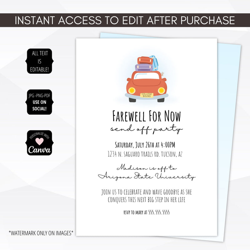 send off party invitation