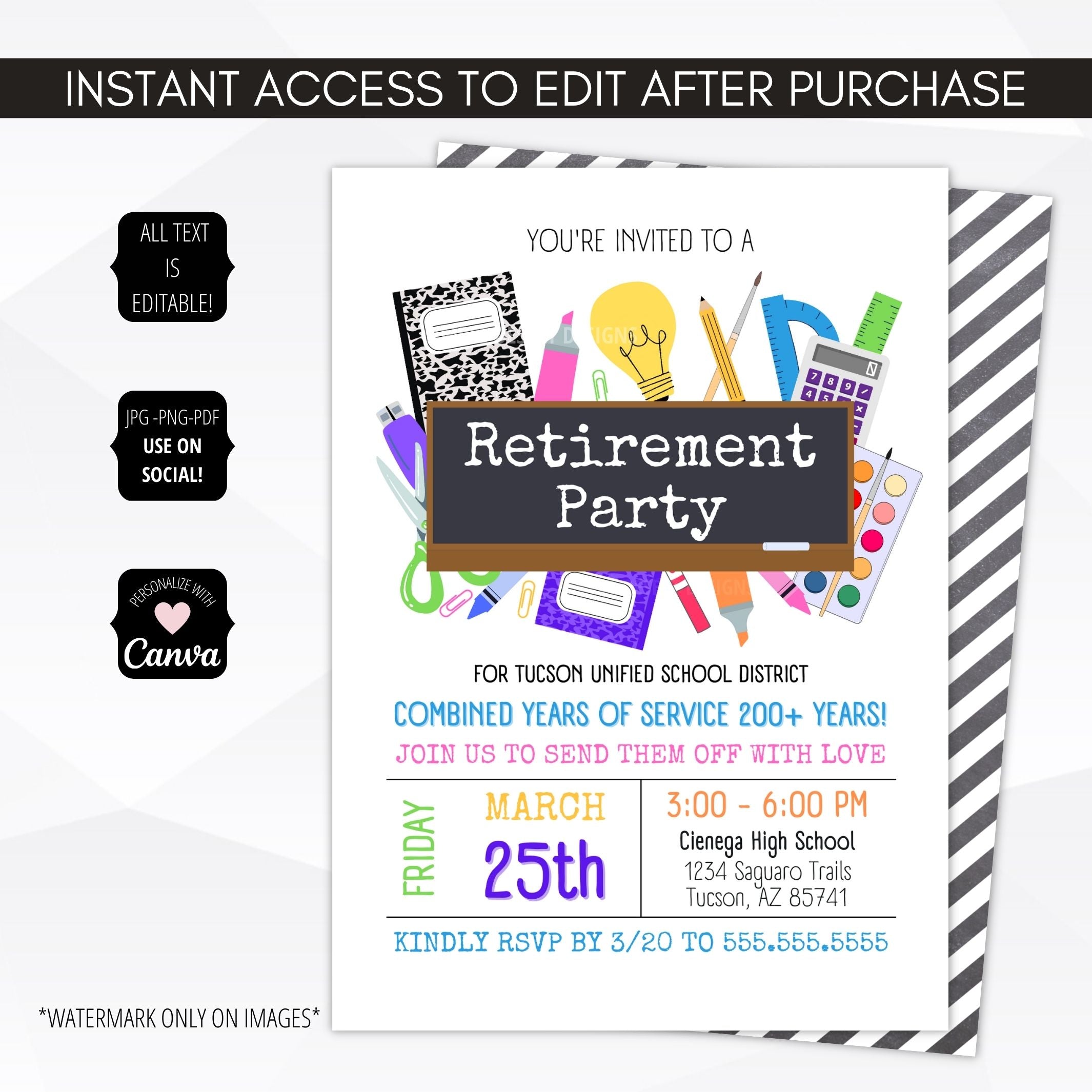 teacher retirement invitation