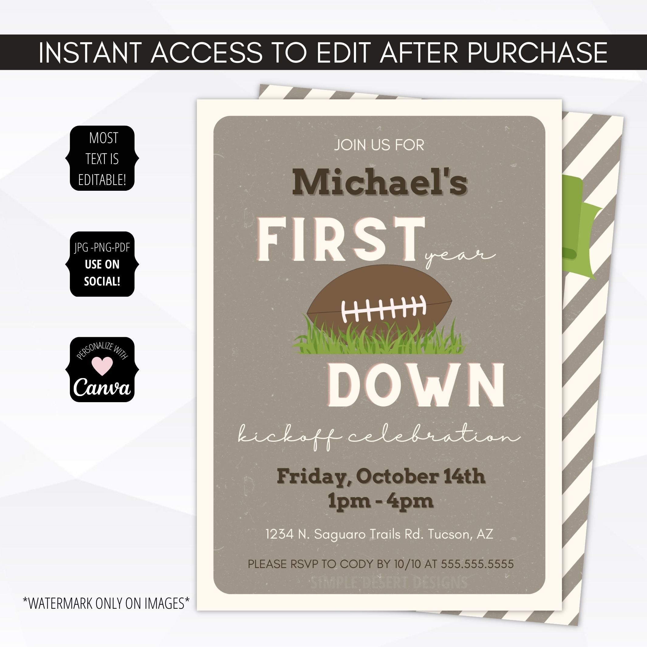 1st birthday party invite