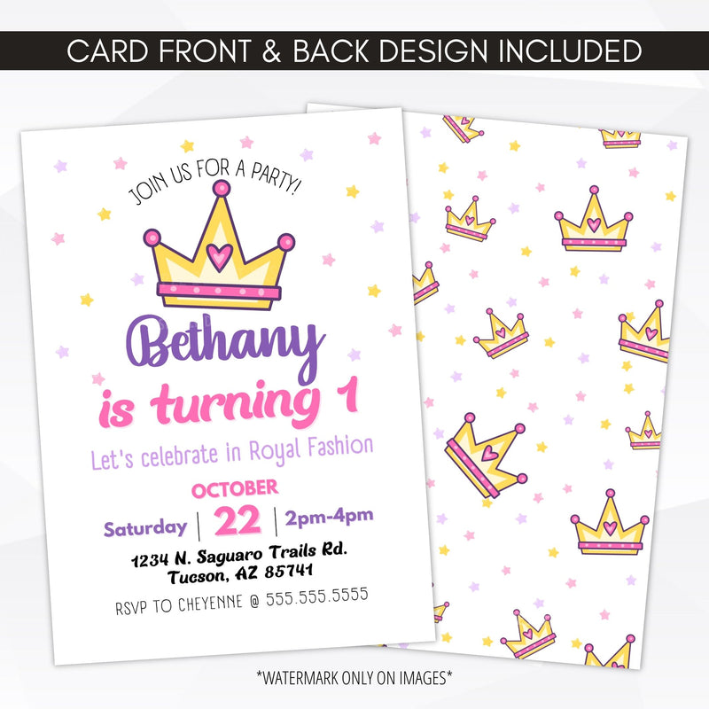 princess birthday party invite