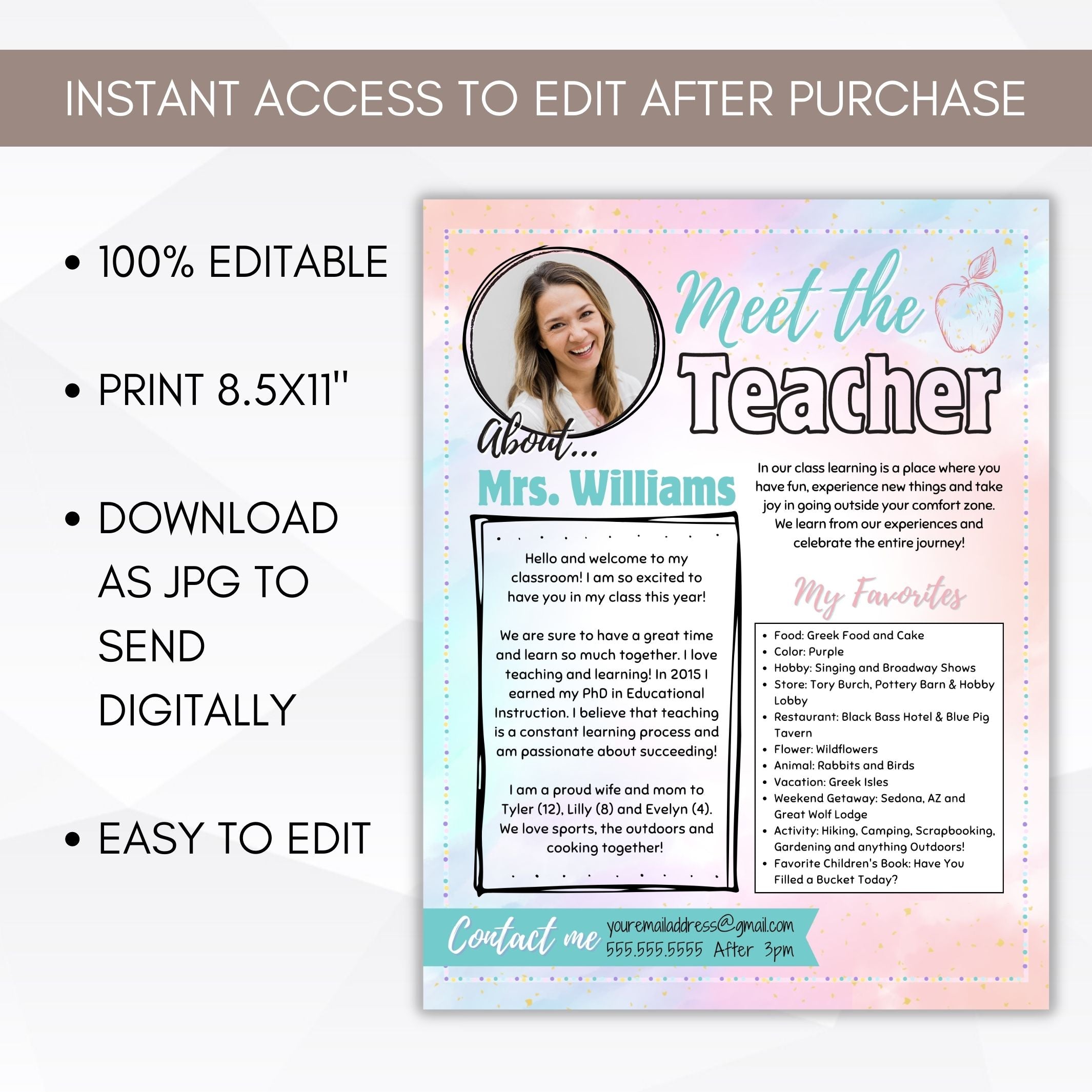 meet the teacher flyer