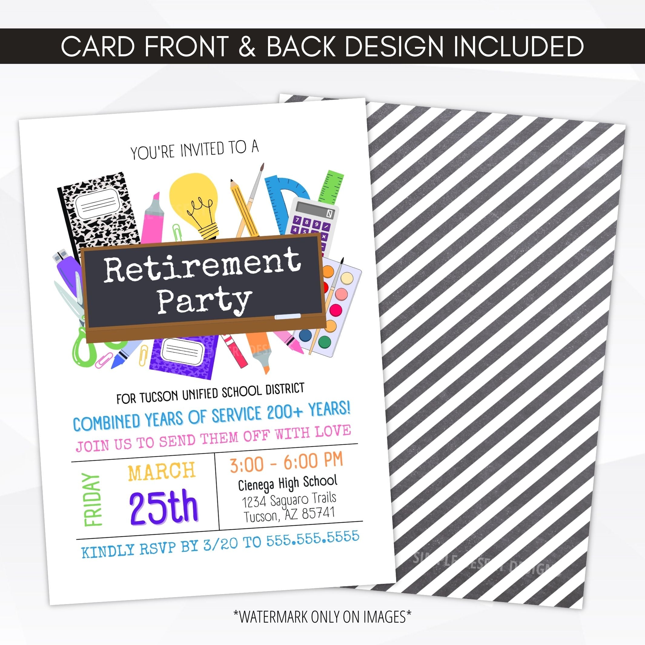 teacher retirement party invitation
