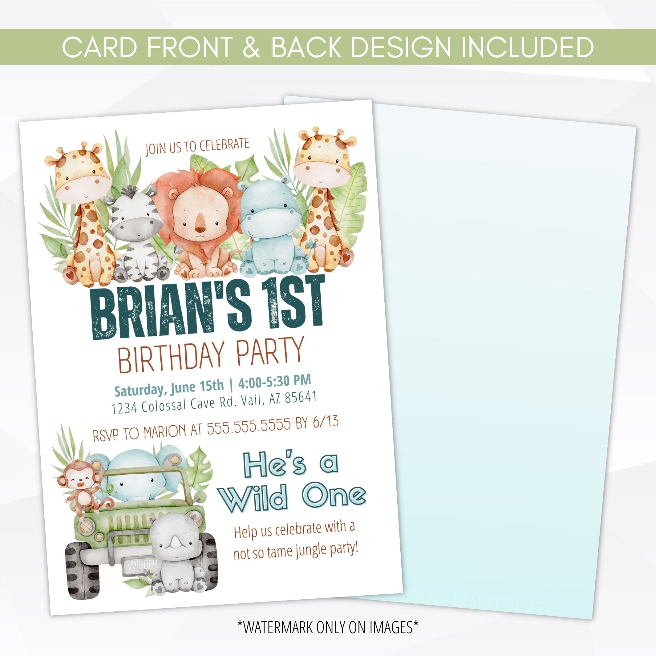 first birthday party invitation