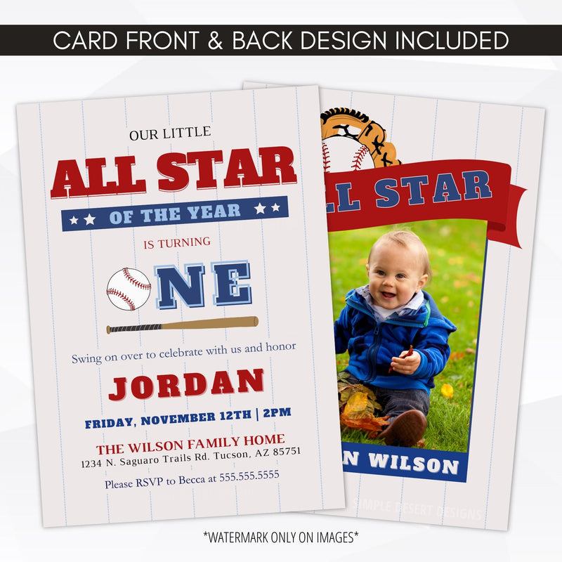 1st birthday party invitation for boys