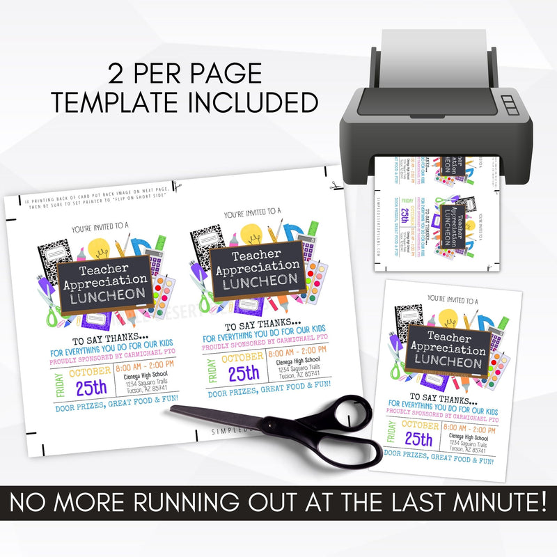 teacher luncheon invitation