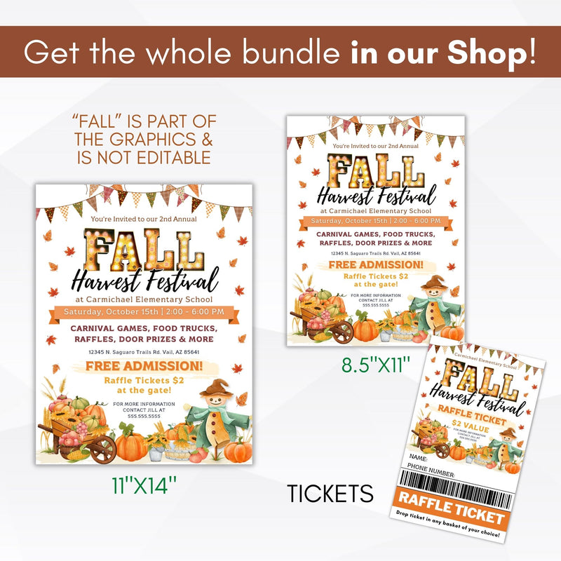 fall fundraiser flyers