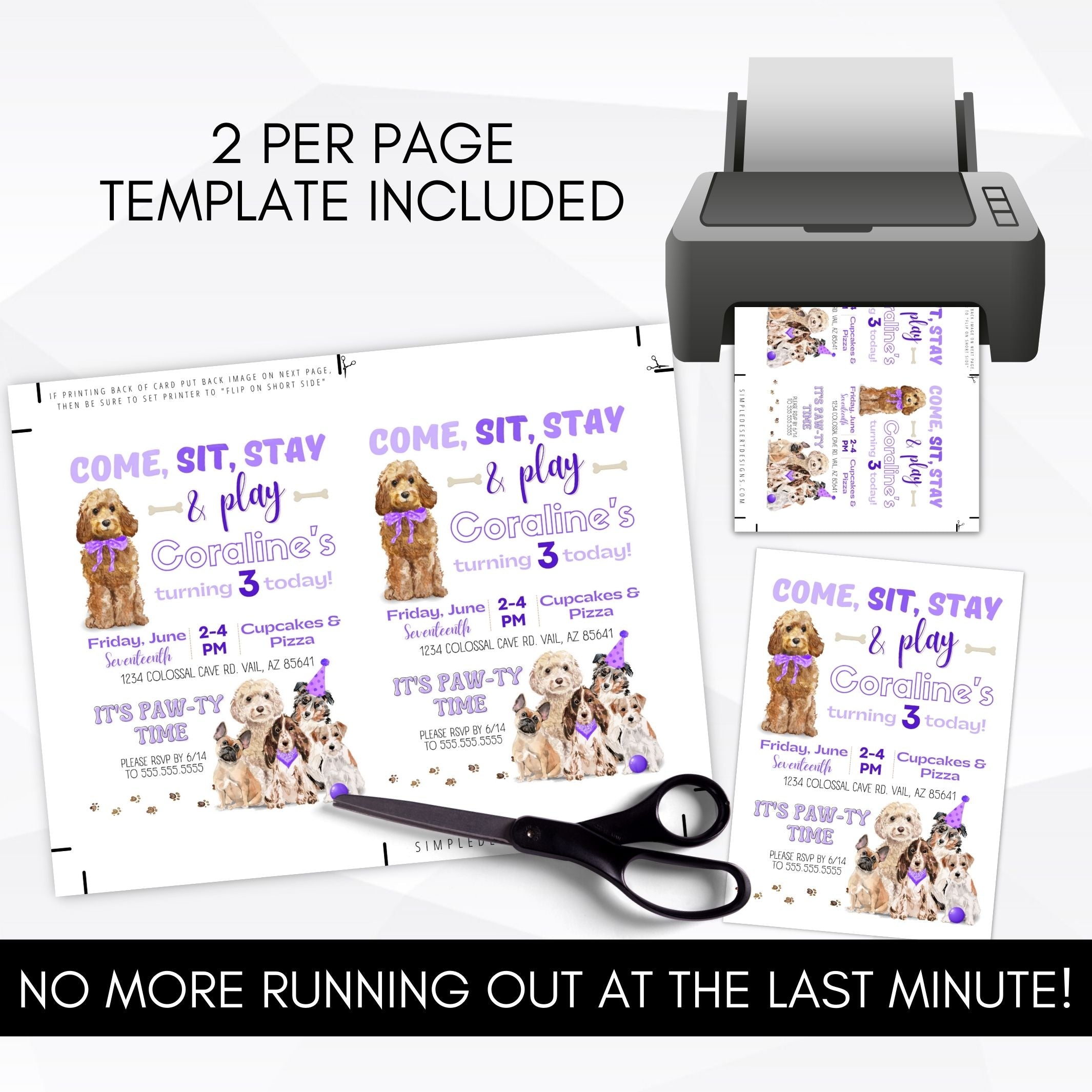 puppy party invite