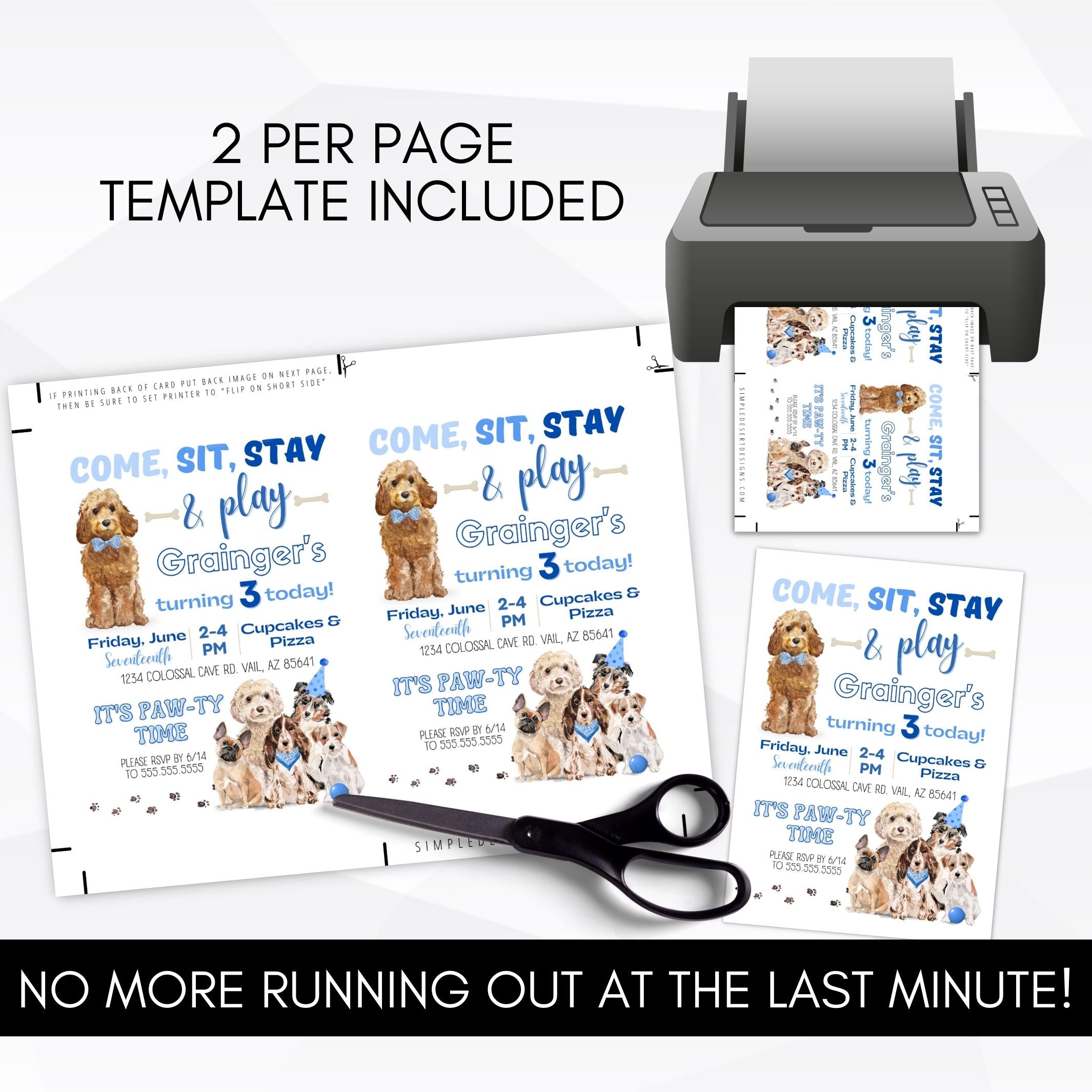 dog party invite