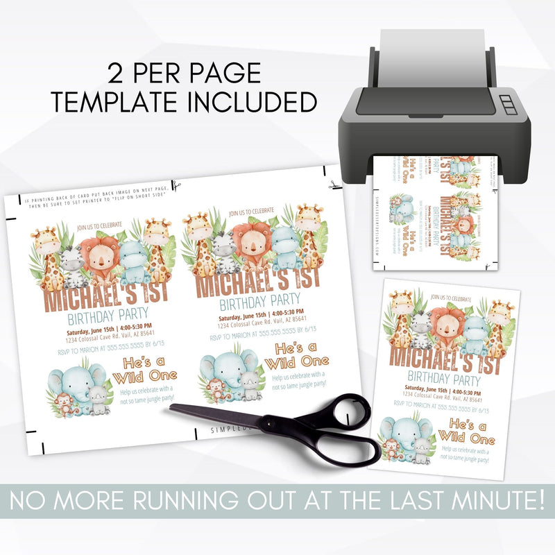 wild one invitation template