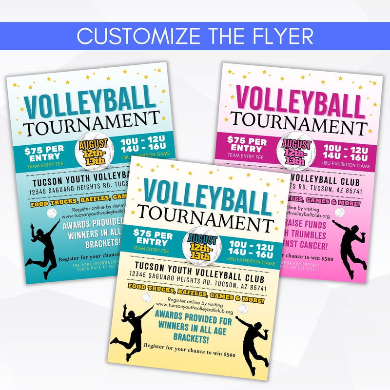 volleyball tournament flyers