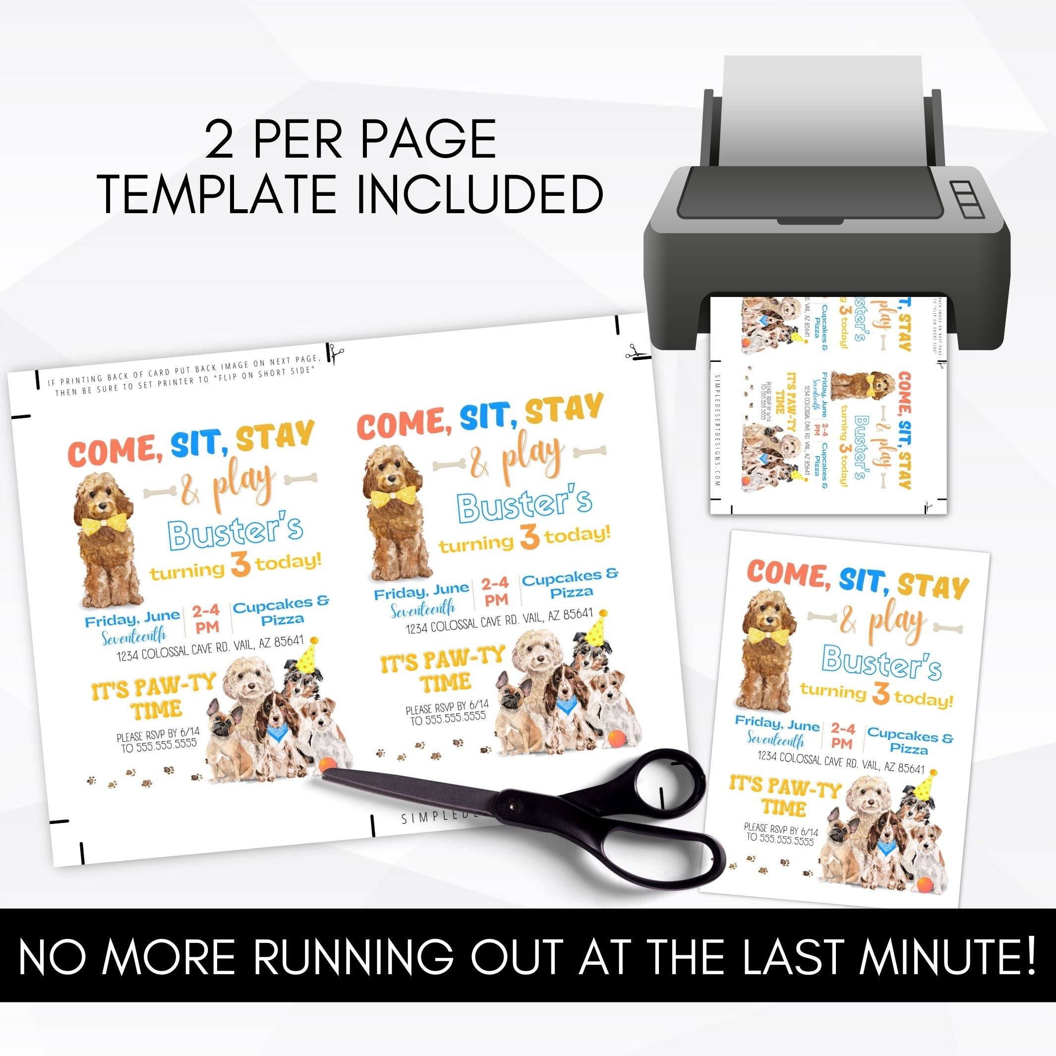 puppy party invite