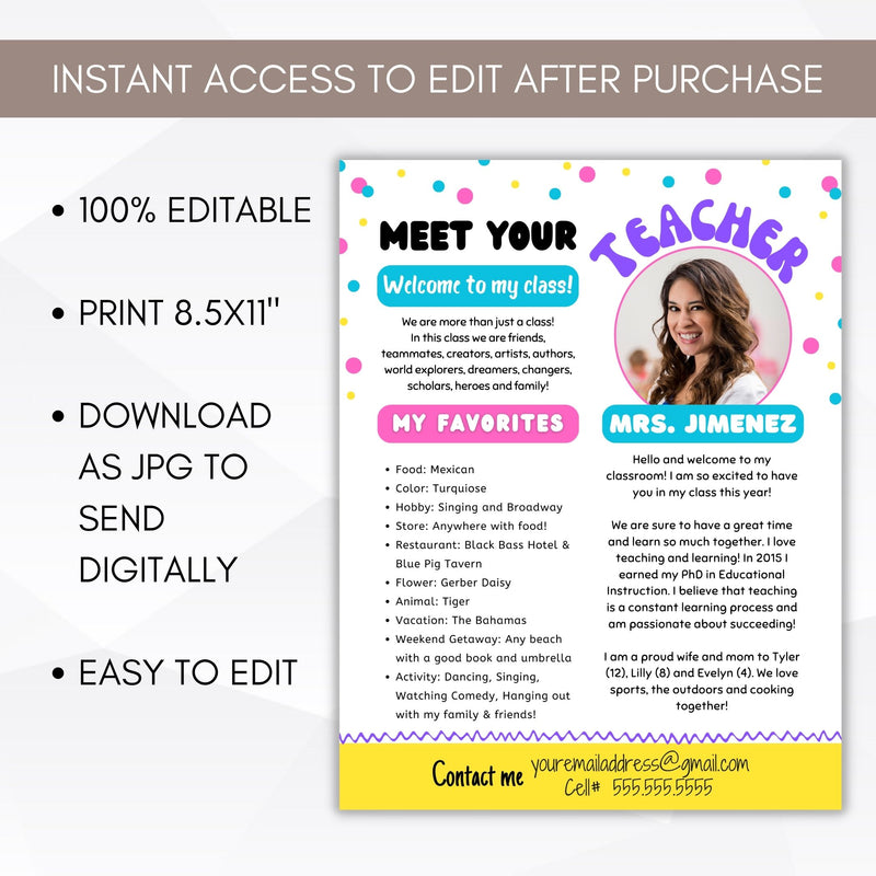 meet the teacher flyers