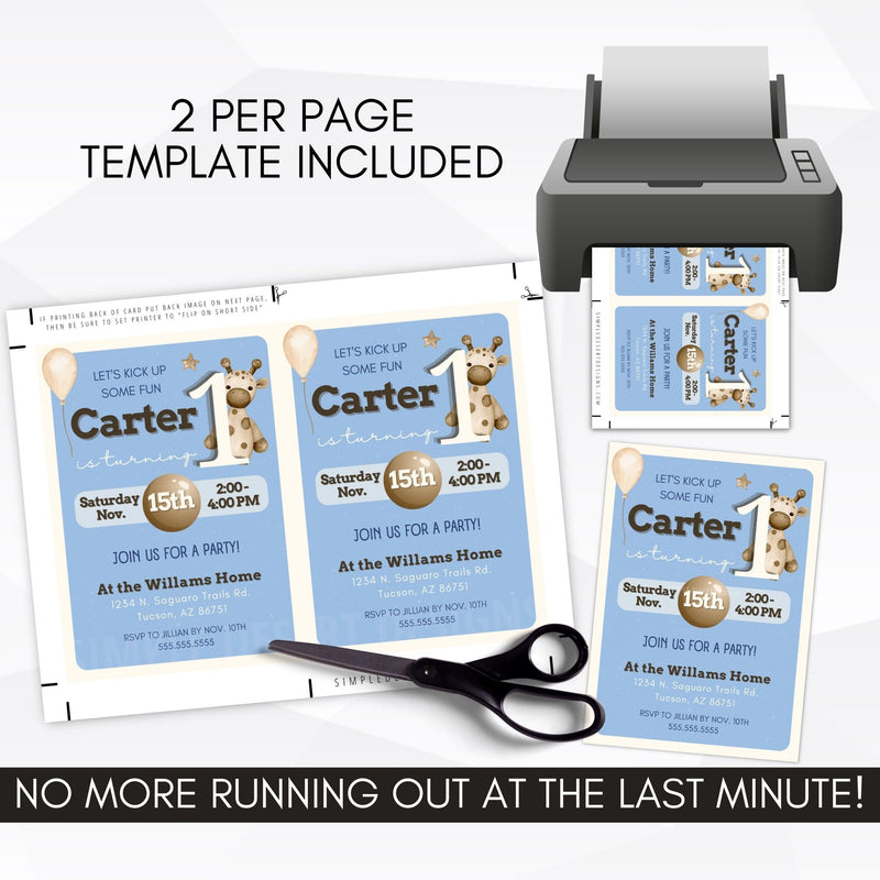 printable invitations for 1 year olds