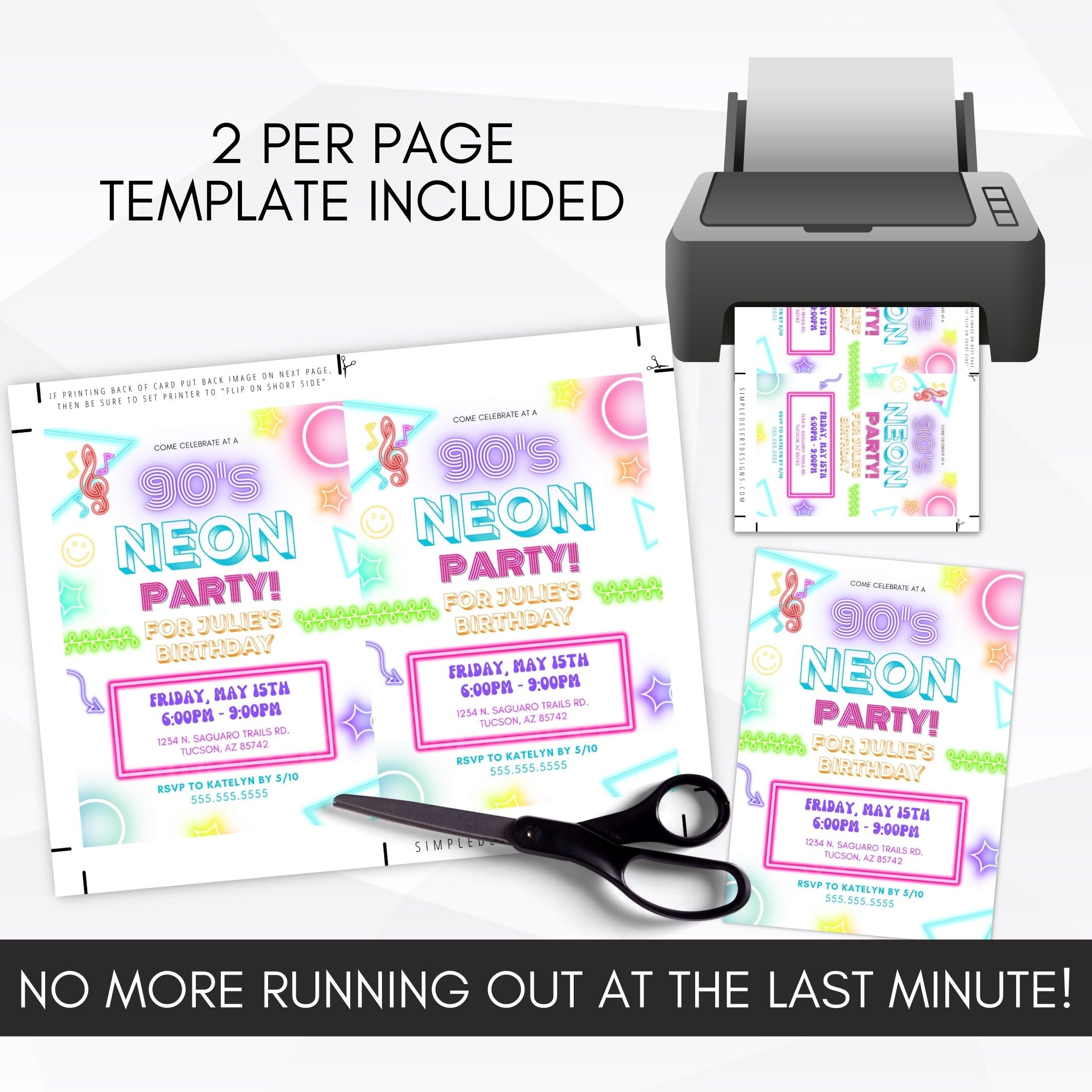 80s party invitation