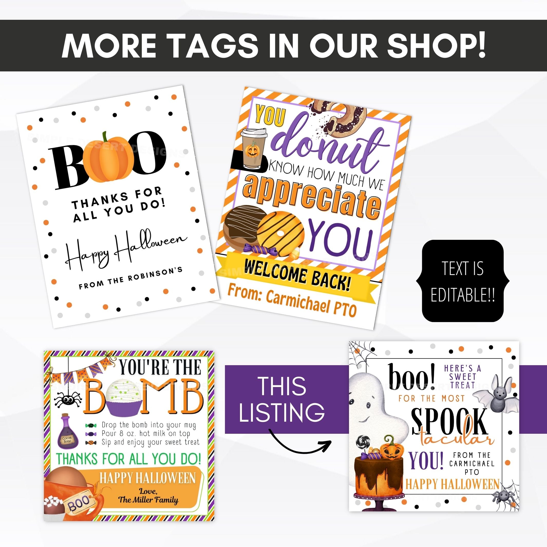 teacher halloween tags