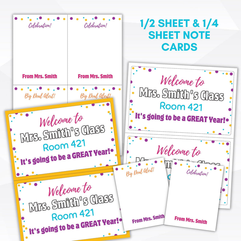 printable teacher notecards