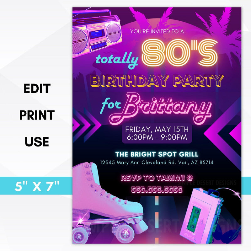 80th birthday party invitation