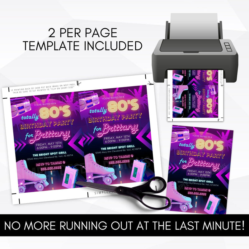 80s party invitation