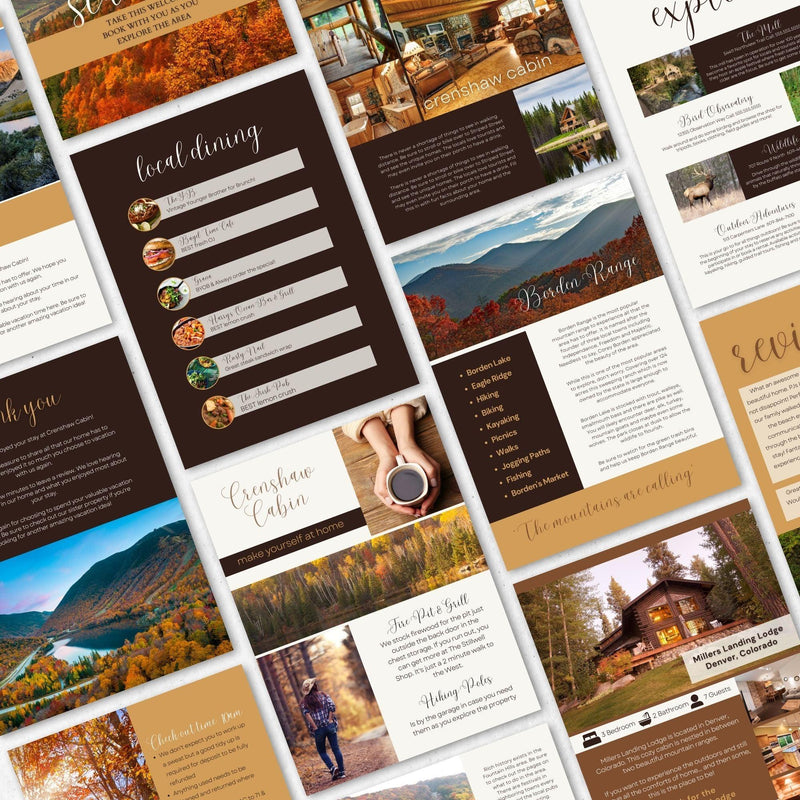 rustic airbnb welcome book