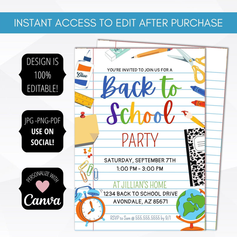 first day of school brunch invite