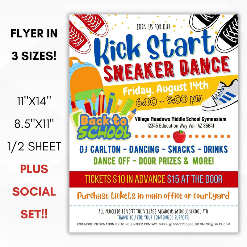 back to school dance invite flyer