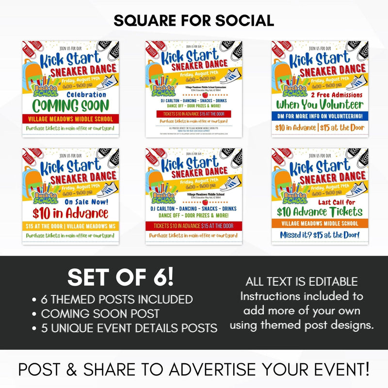 back to school social event invitation pto pta church
