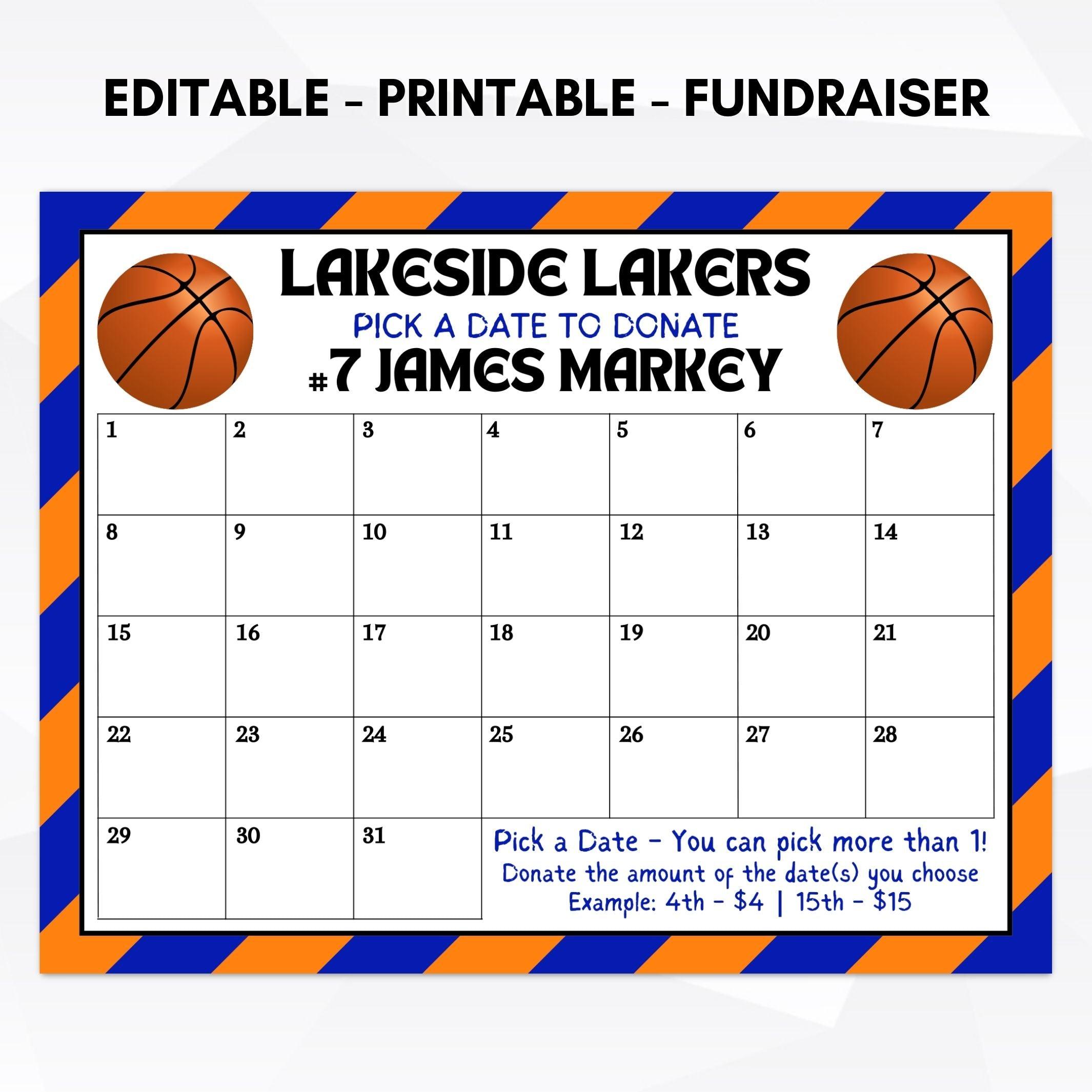 Basketball Cash Calendar Fundraiser Flyer Simple Desert Designs Basketball Cash Calendar Fundraiser Flyer Simple Desert Designs