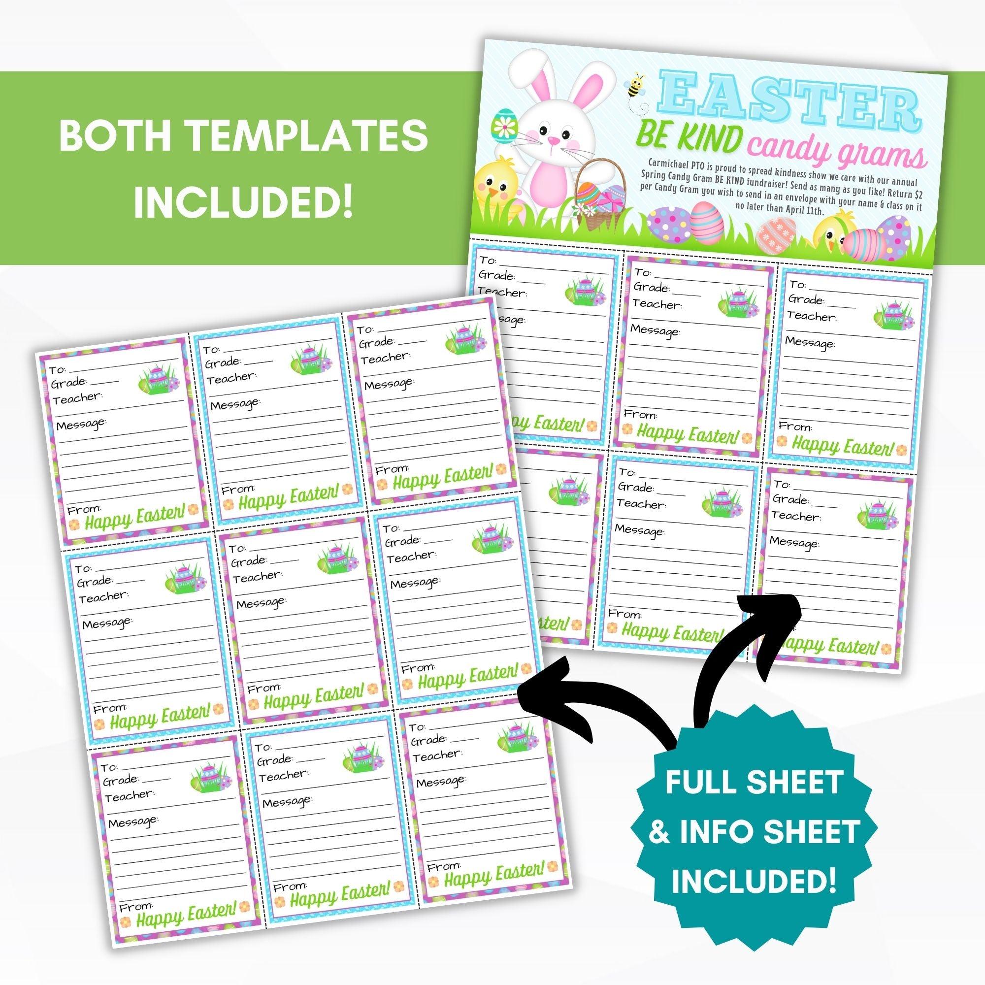 Easter candy grams for school PTO PTA