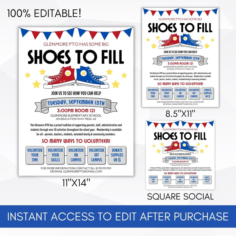 big shoes to fill flyer