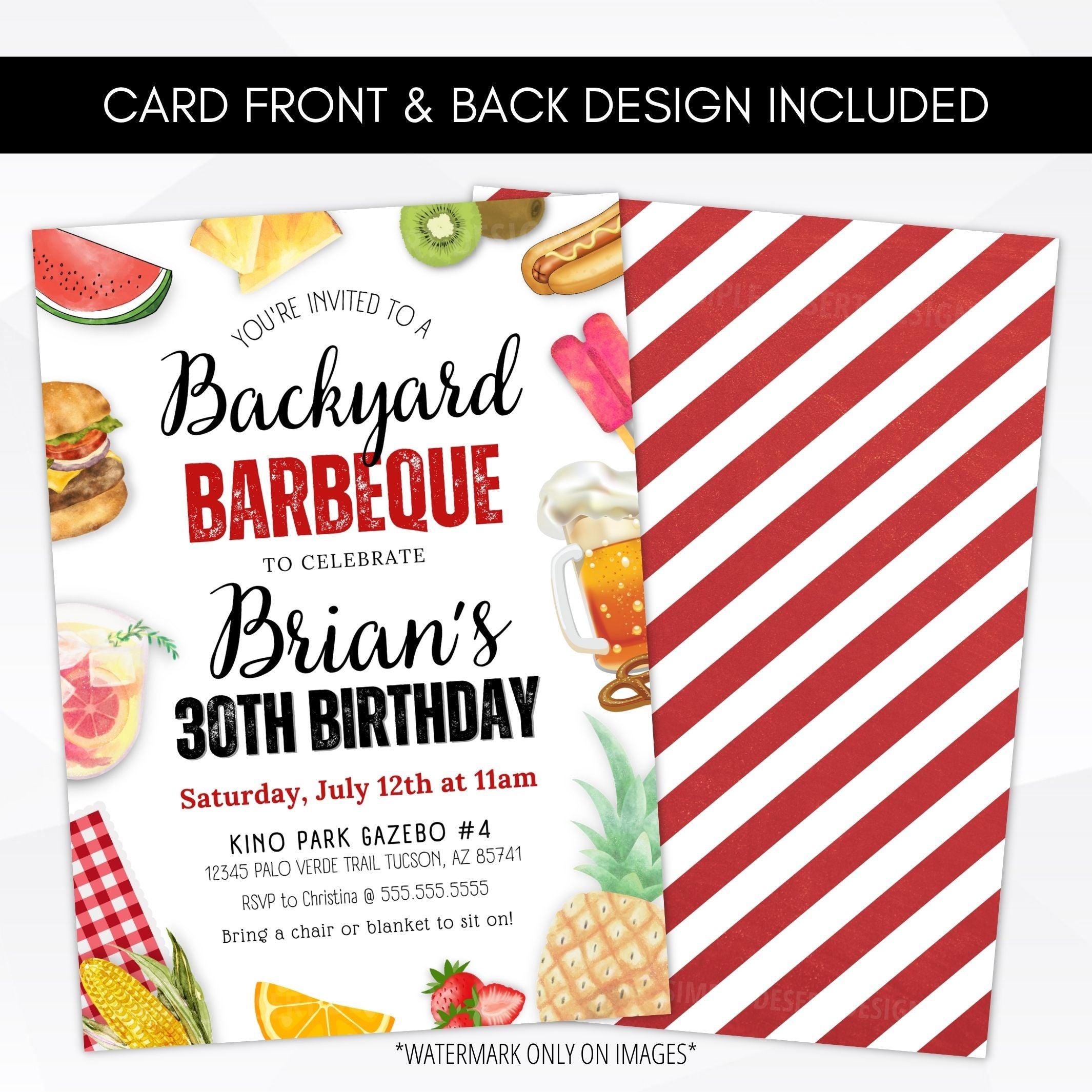 milestone birthday party invitation