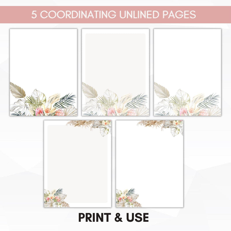 unlined boho journal paper