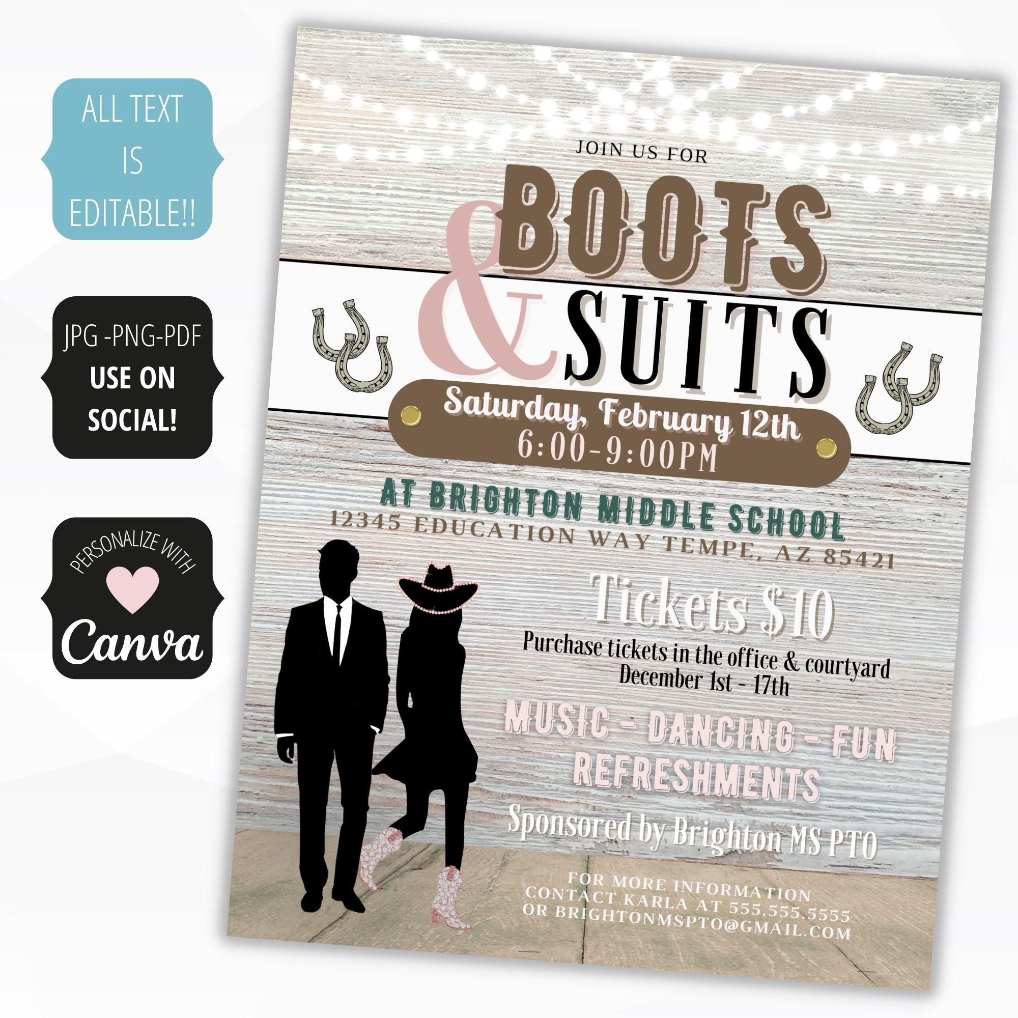 barn dance flyer editable template