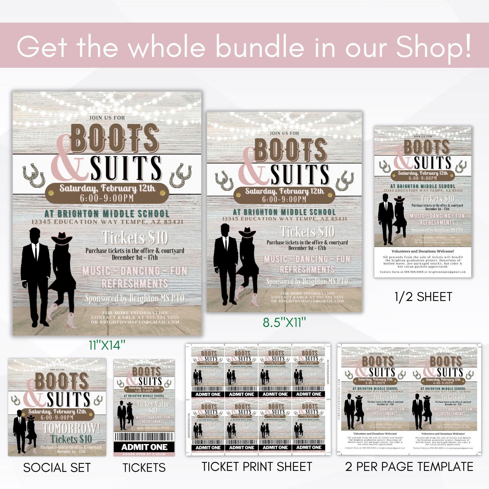 western themed dance invitation