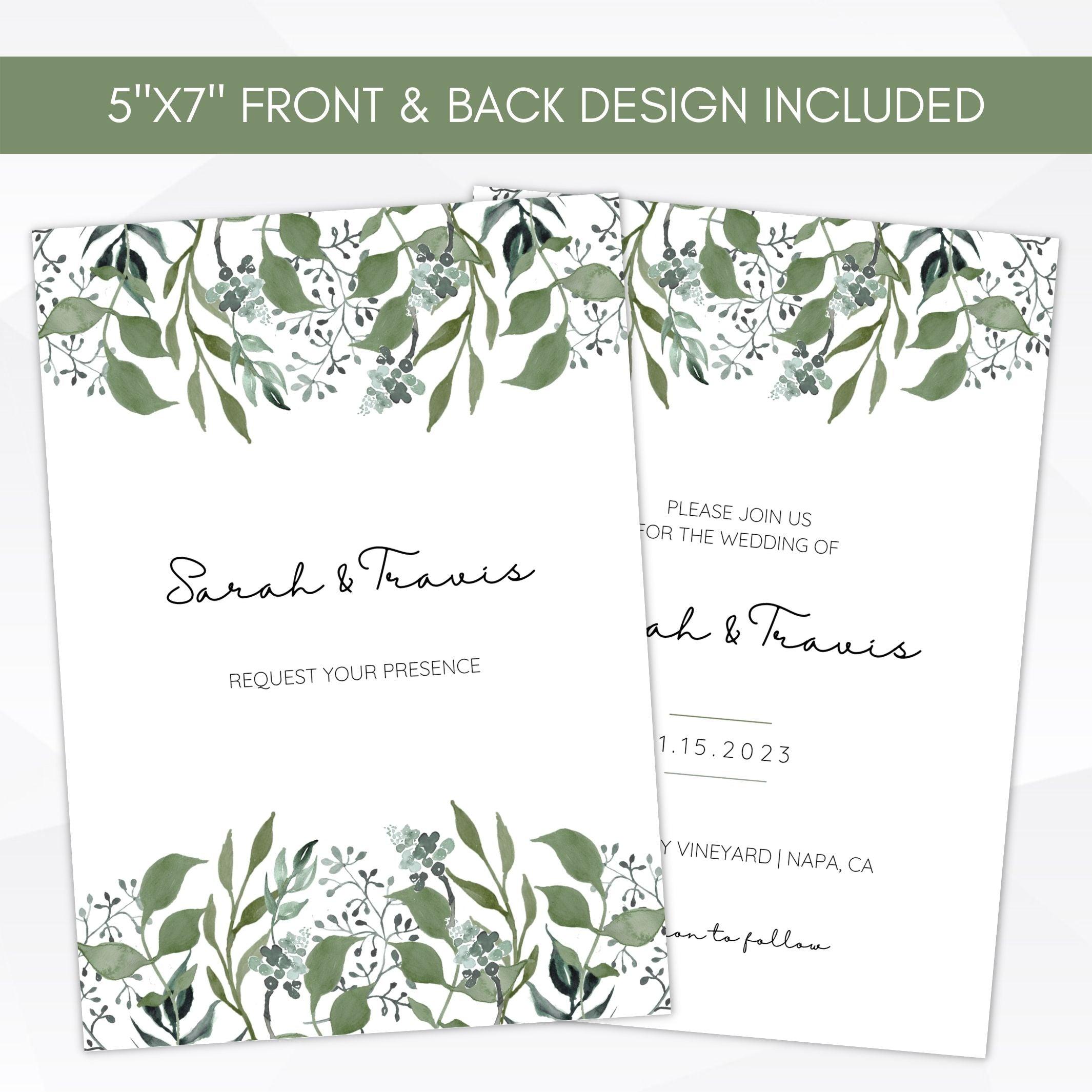 elegant outdoor wedding invite template