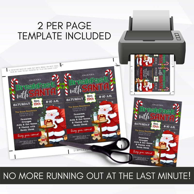 holiday company party with santa invitation