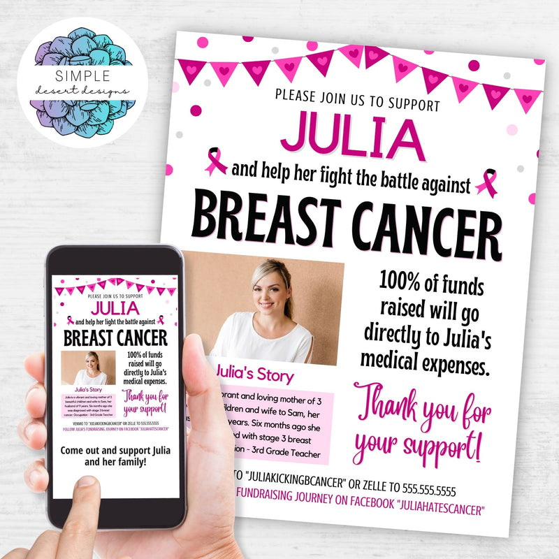 customizable breast cancer flyer template