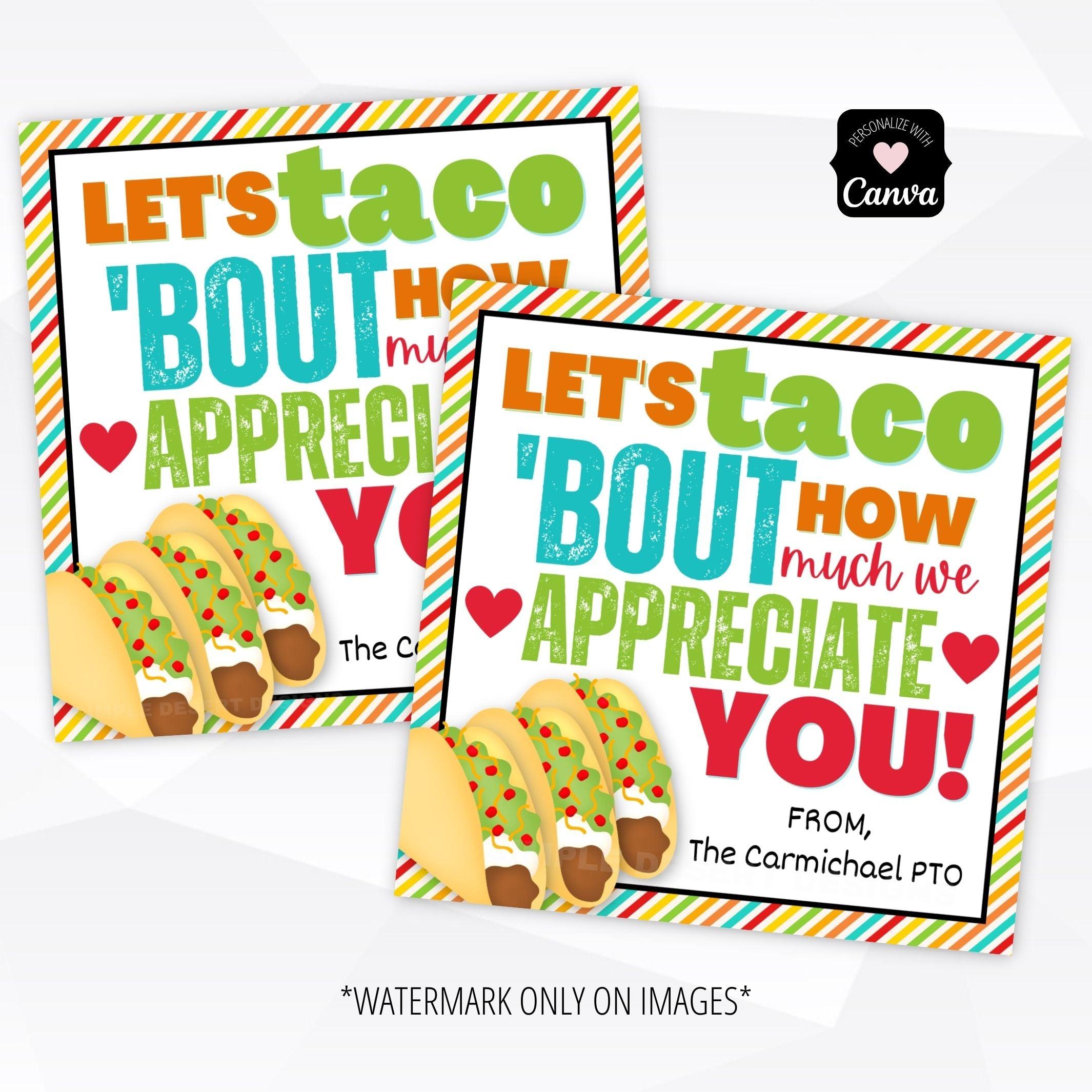 Cafeteria staff appreciation tags