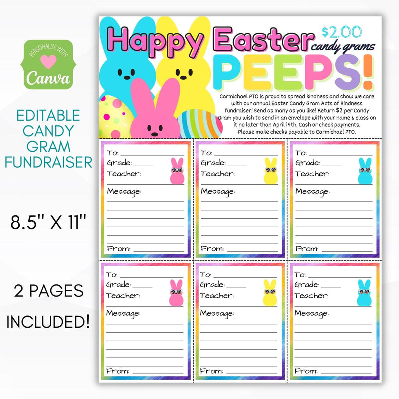 Peeps Candy Grams Fundraiser SET