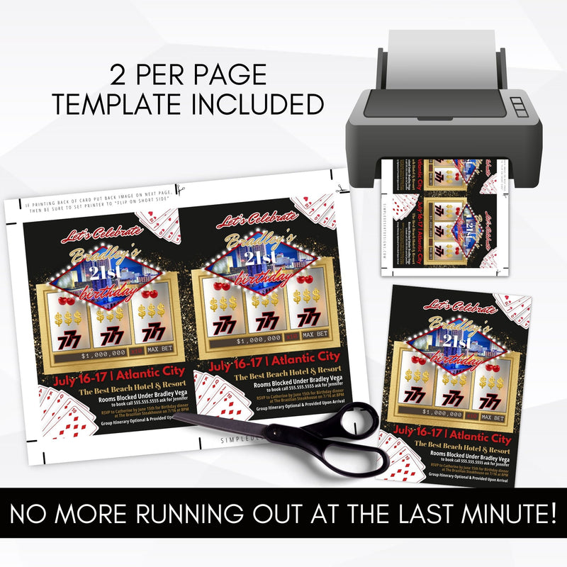 casino party night invitations